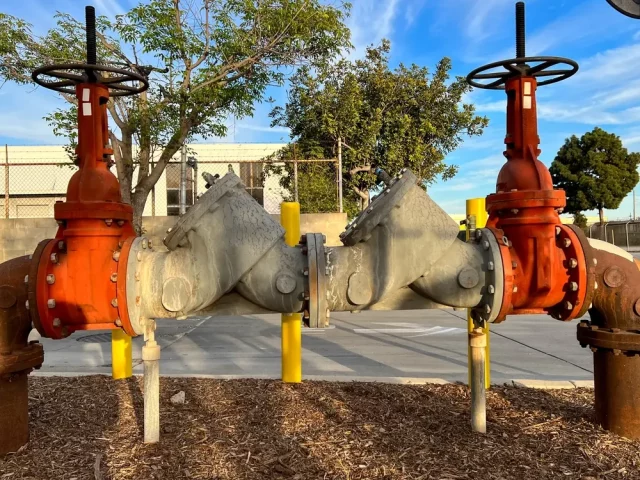 two backflow preventers in pipeline