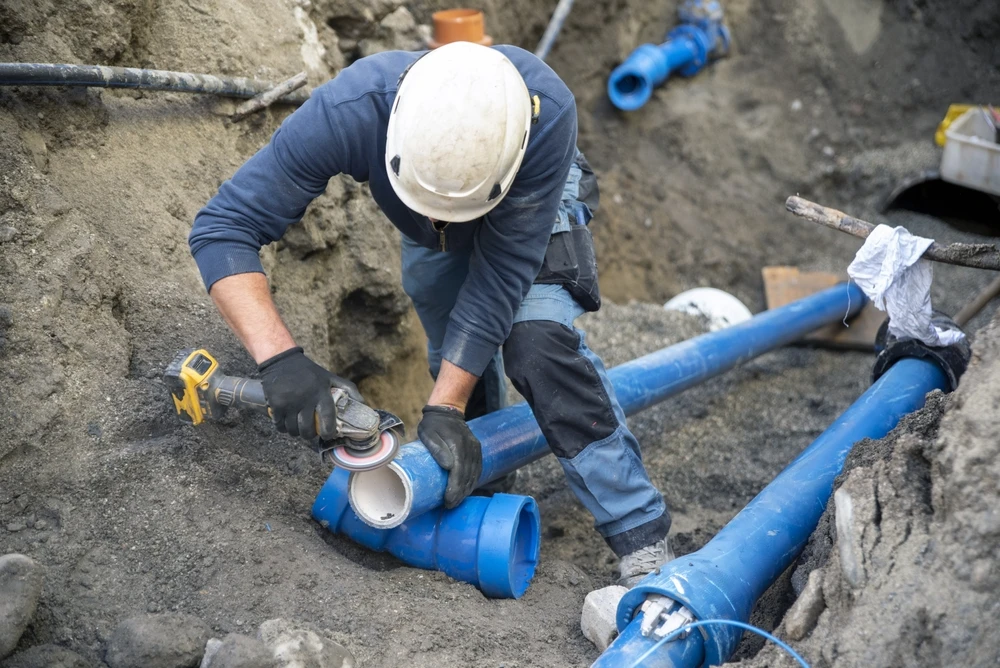 sewer line installation by a professional plumber